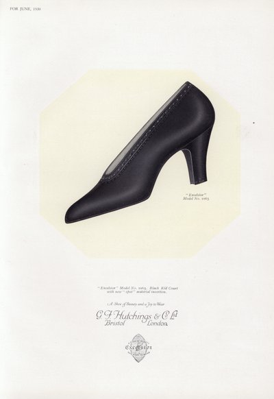 Naisten kenkämainos, 1930-luku tekijältä English School