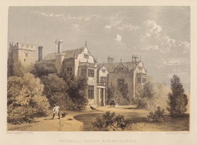Wroxhall Abbey, Warwickshire (akvatinta) tekijältä English School