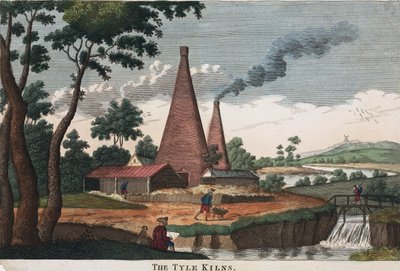 Tyle Kilns, 1780-1830 (käsinvärinen etsaus) tekijältä English School English School