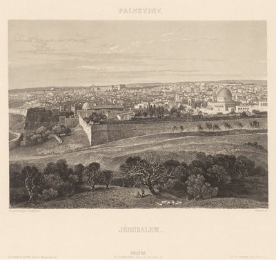 Jerusalem tekijältä Engraving by Friedrich Salathé