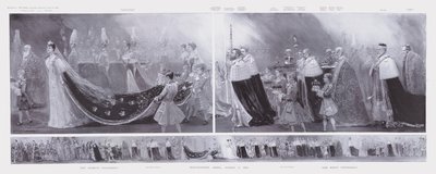 Kuninkaan ja kuningattaren kulkueet, kuningas Edward VII:n ja kuningatar Alexandran kruunaus, Westminster Abbey, Lontoo tekijältä Enoch Ward