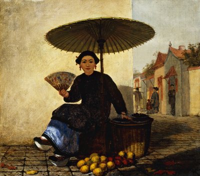 Hedelmien myyjä, 1862 tekijältä Enoch Wood Perry