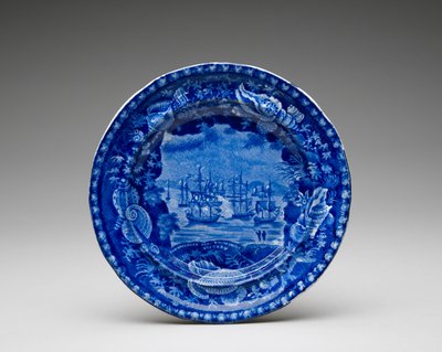 Lauta, c. 1818-1846 (lyijylasitettu keramiikka siirtopainatuksella) tekijältä Enoch Wood and Sons