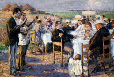 Lihava ja ohut (1899, öljy kankaalle) tekijältä Enrico della Lionne