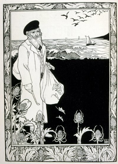 sivu teoksesta "Juuda". ei-juutalaisen runoilijan Börries von Münchhausenin balladikokoelma 1900. tekijältä Ephraim Moses Lilien