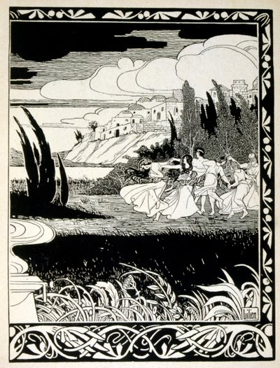 sivu teoksesta "Juuda". ei-juutalaisen runoilijan Börries von Münchhausenin balladikokoelma 1900. tekijältä Ephraim Moses Lilien
