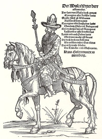 Moskovan suurprinssi Vasili III Ivanovitšin muotokuva 1479-1533 tekijältä Erhard Schon
