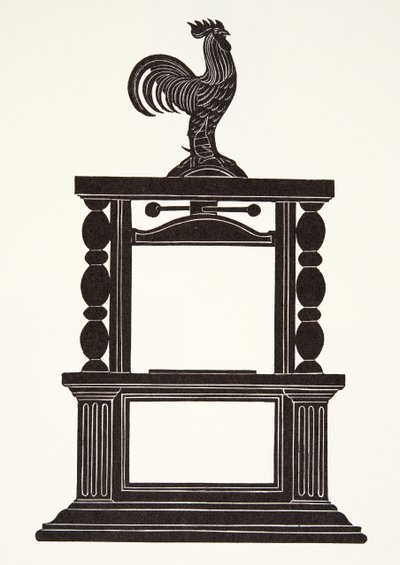 Kukko ja painokone tekijältä Eric Gill