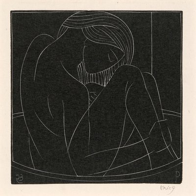 Tyttö kylvyssä tekijältä Eric Gill