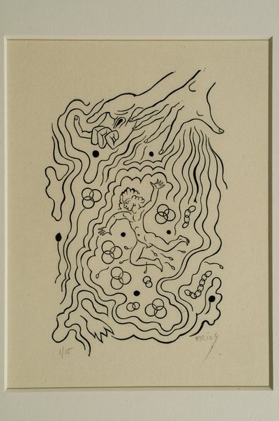 Olen pieni maailma (puupiirros) tekijältä Eric Gill