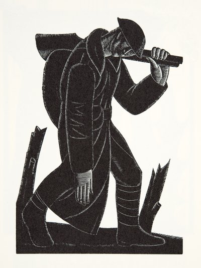 Westward Hoe!, David Jamesin piirustuksen jälkeen tekijältä Eric Gill