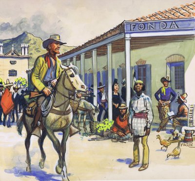 La Fonda, Santa Fe (guassi paperille) tekijältä Eric Parker