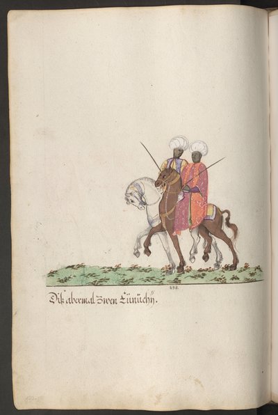 Sulttaanin seraili, mustat eunukit hevosen selässä ... tekijältä Erich Lessing