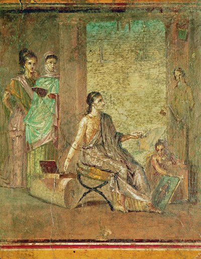 Naismaalari ja Bacchuksen rintakuva tekijältä Erich Lessing