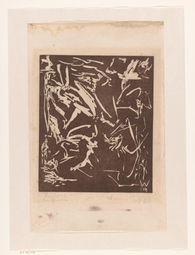 Abstrakti koostumus tekijältä Erich Wichmann (signed by artist)