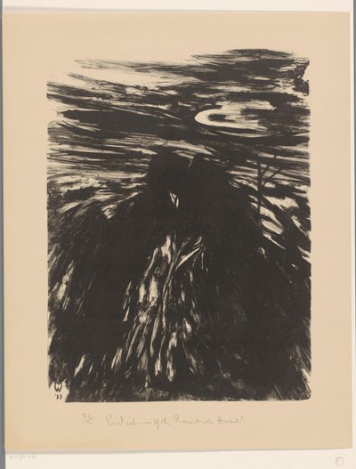 Romanttinen ilta (alkuperäinen nimi esineessä) tekijältä Erich Wichmann (signed by artist)
