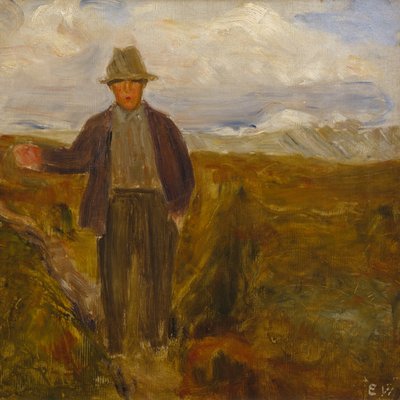 Mies vuoren Smiubelgen ja Rondane takana tekijältä Erik Theodor Werenskiold