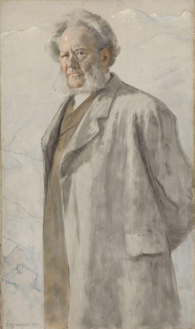 Henrik Ibsenin muotokuva, 1895 tekijältä Erik Theodor Werenskiold
