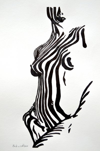 Zebra-raidallinen nude tekijältä Erik Van Velzen