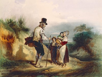 Pikakuvake, kuvitus Ernest Grenierin akvarellista Victor Hugon (1802-1885) Les Miserables -sarjaan tekijältä Ernest (after) Grenier