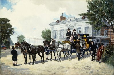 Hackney Carriage; Le Fiacre, tekijältä Ernest-Alexandre Bodoy