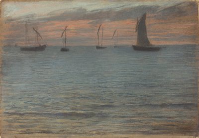 Merimaisema auringonlaskun aikaan tekijältä Ernest Ange Duez
