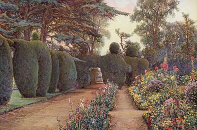 "Syyskuun iltapäivä", Campsea Ashe, Suffolk (värilitografia) tekijältä Ernest Arthur Rowe