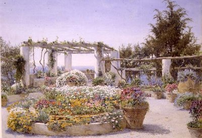 Pergola, Villa Inercia, Capri tekijältä Ernest Arthur Rowe