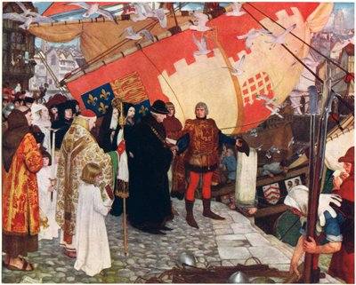 John ja Sebastian Cabotin lähtö Bristolista vuonna 1497, 1900-1930 tekijältä Ernest Board