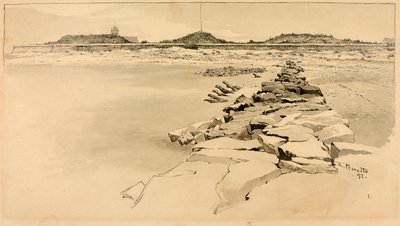 Fort Moultrie vanhan Sullivanin linnoituksen paikalla sijaitsevassa Fort Moultriessa tekijältä Ernest C. Peixotto