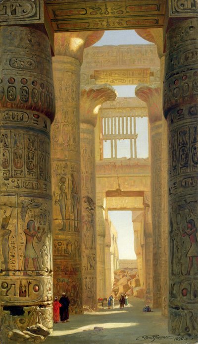 Karnakin temppeli, Great Hypostyle Hall, 1890 tekijältä Ernest Carl Eugen Koerner