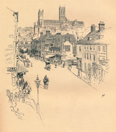 High Street, Lincoln, 1899 tekijältä Ernest Clifford Peixotto