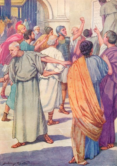 "Listat tuomituista ripustettiin foorumille", c1912 1912 tekijältä Ernest Dudley Heath