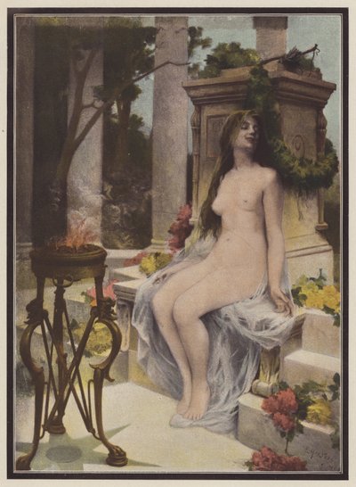 Rakkauden tarjous (väri litho) tekijältä Ernest Edouard Martens