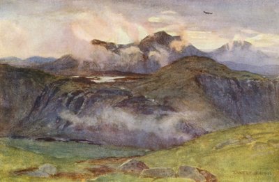 Merrick ja Loch Enoch Corscrinen huipulta (värilitro) tekijältä Ernest Edward Briggs