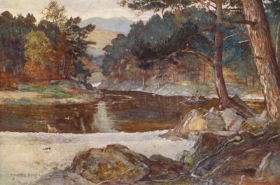 Tummel-joki Pitlochryn kohdalla (värilitro) tekijältä Ernest Edward Briggs