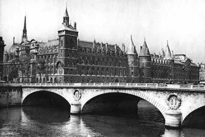 Näkymä tuomioistuimista ja Pont Neufista Seine-joelta, Pariisi, 1931. tekijältä Ernest Flammarion