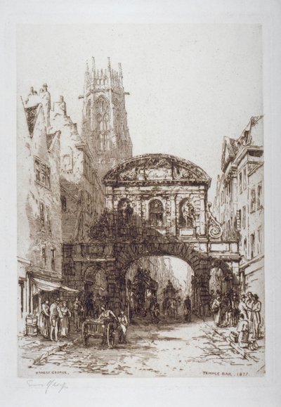 Temple Bar, Lontoo, 1877 tekijältä Ernest George