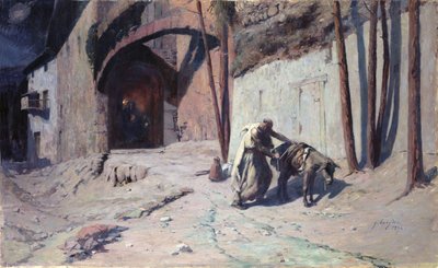 Lento Egyptiin tai Joosef laittoi aasin selkään, 1894 tekijältä Ernest Georges Berges