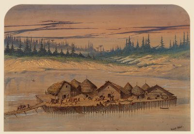 Esihistoriallinen kylä, 1871 tekijältä Ernest Henry Griset