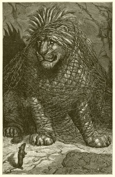 Leijona ja hiiri tekijältä Ernest Henry Griset