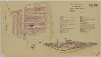 Frankford Ave. ja Wheatsheaf Lane, Hexamer General Surveys, 1895. tekijältä Ernest Hexamer