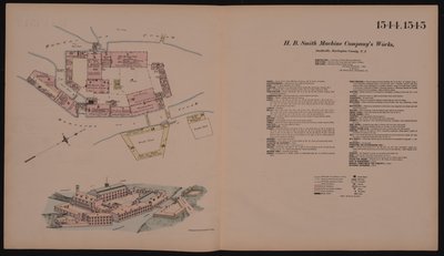 H.B. Smith Machine Companys Works, Smithville, Burlington, New Jersey, Hexamer General Survey, 1881. tekijältä Ernest Hexamer