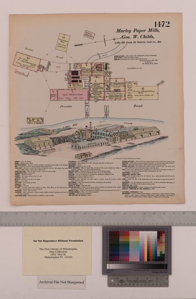 Marley Paper Mills, Maryland, Hexamer General Surveys, 1880 tekijältä Ernest Hexamer