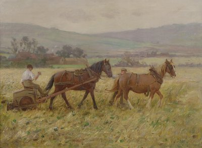 Sadonkorjuutiimi (öljy kankaalle) tekijältä Ernest Higgins Rigg