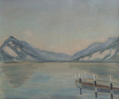 ਥੂਨ ਝੀਲ (ਕੈਨਵਸ ਉੱਤੇ ਤੇਲ) ਫਿਨਿਸ਼ tekijältä Ernest Hiram Brülhart