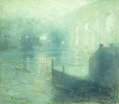 Harlem-joki yöllä tekijältä Ernest Lawson
