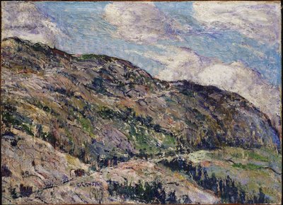 Vuoristomaisema - kukkuloita sumussa tekijältä Ernest Lawson