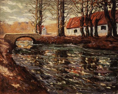 Jokimaisema, noin 1920 tekijältä Ernest Lawson