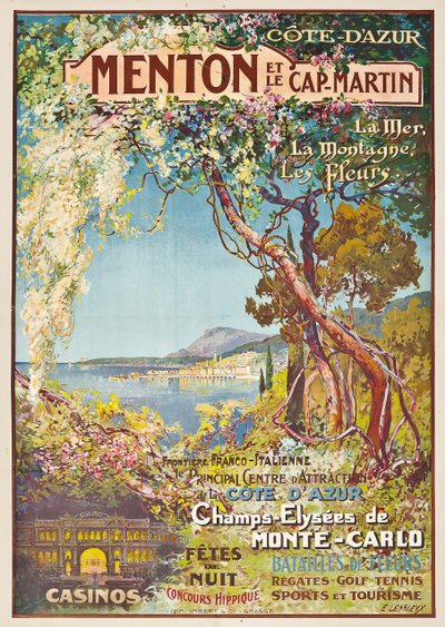 Menton ja Cap-Martin, tekijältä Ernest Louis Lessieux